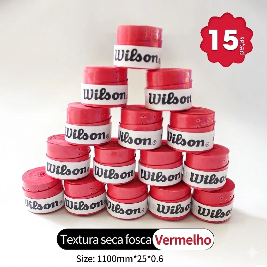 Overgrip Wilson Perfurado - 15 Unidades