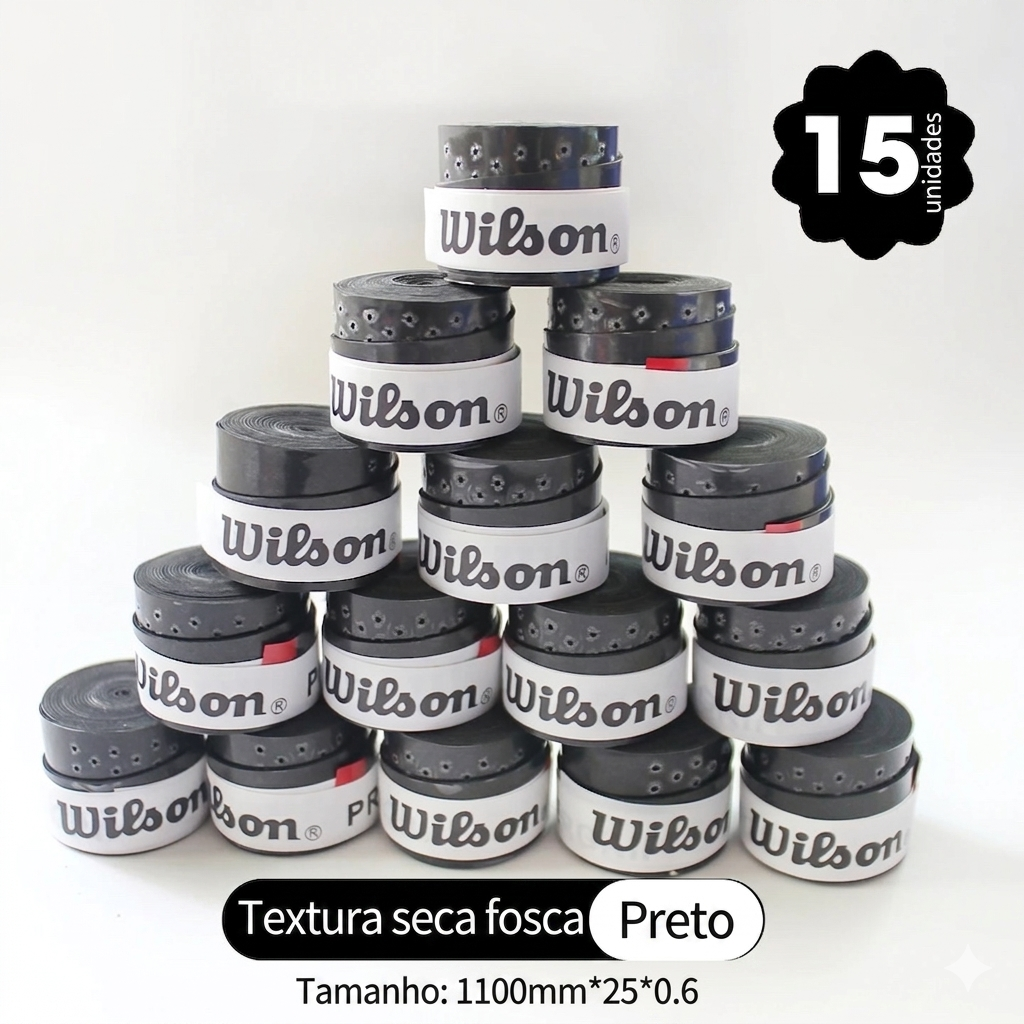 Overgrip Wilson Perfurado - 15 Unidades