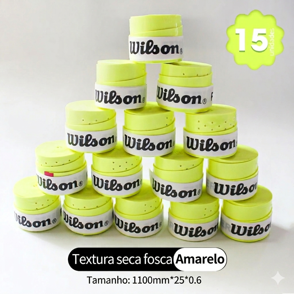 Overgrip Wilson Perfurado - 15 Unidades