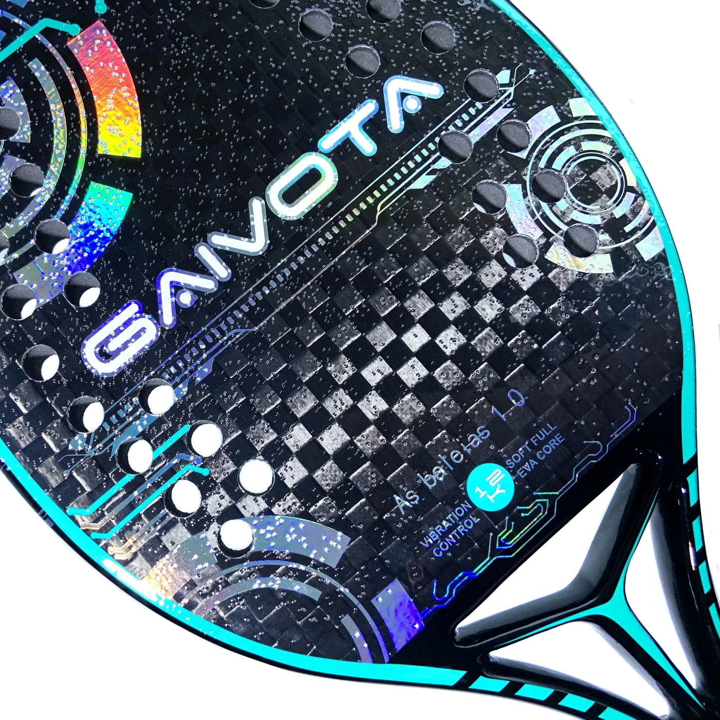 Raquete Gaivota Fibra de Carbono 12K + capa protetora