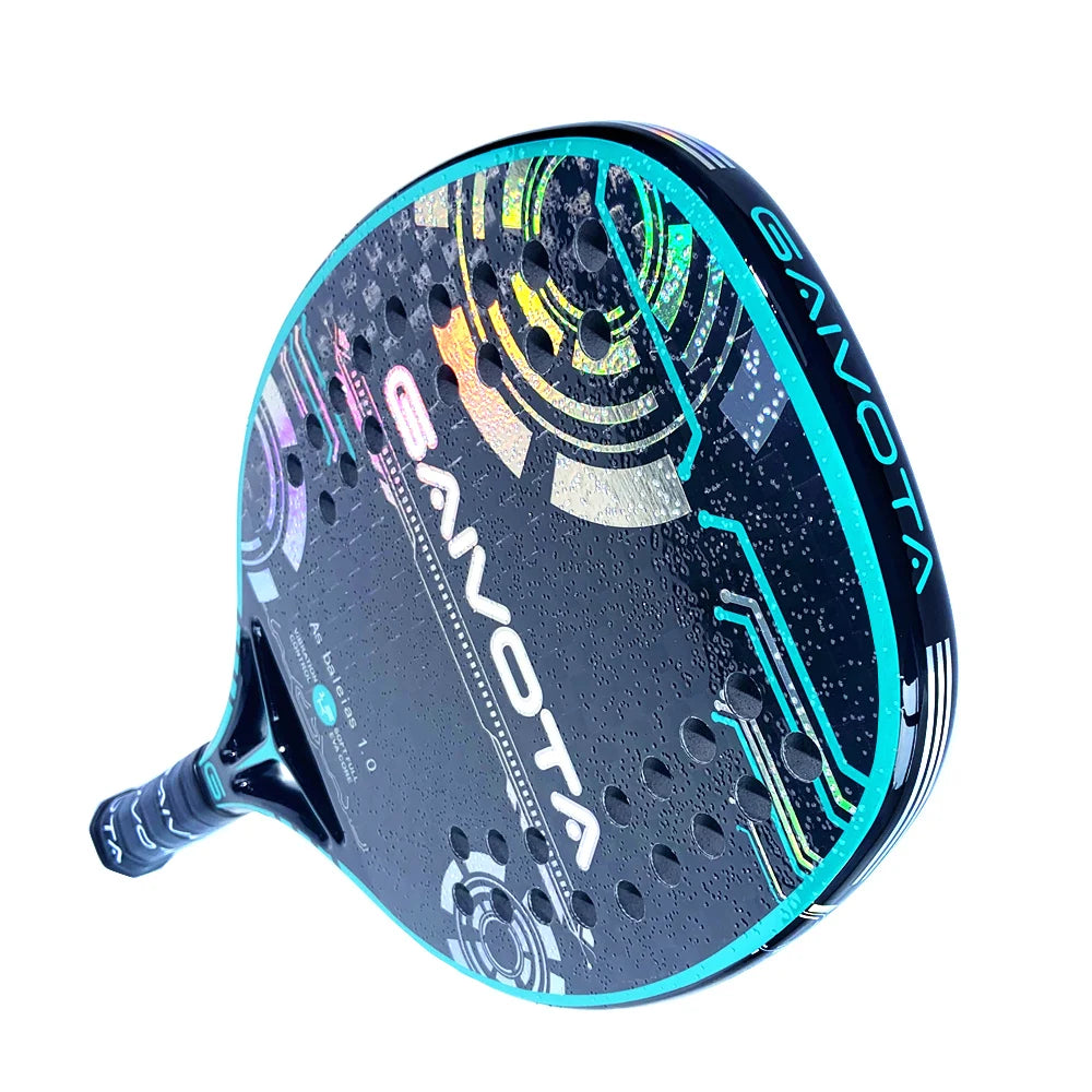 Raquete Gaivota Fibra de Carbono 12K + capa protetora