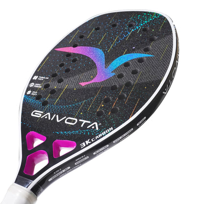Raquete Gaivota Fibra de Carbono 3K + capa protetora