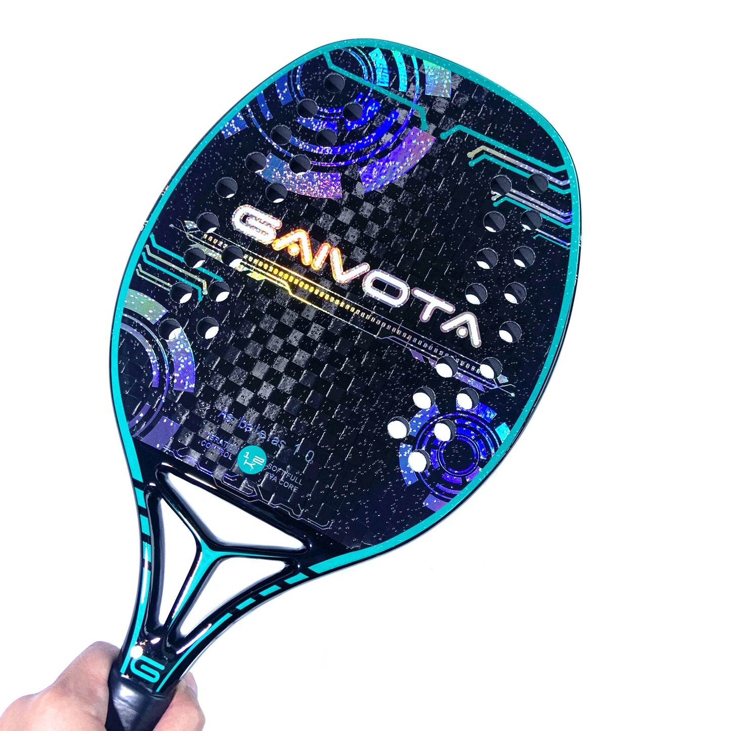 Raquete Gaivota Fibra de Carbono 12K + capa protetora