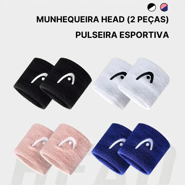 Par de Munhequeira HEAD (8 cm) - Várias Cores